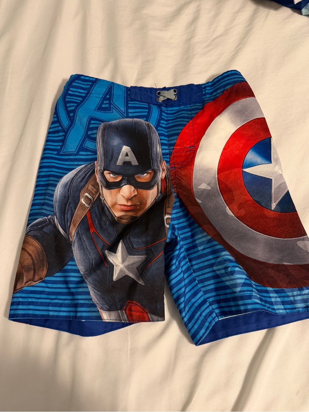 Marvel Captain America Blue and Red Boys' Swim Trunks